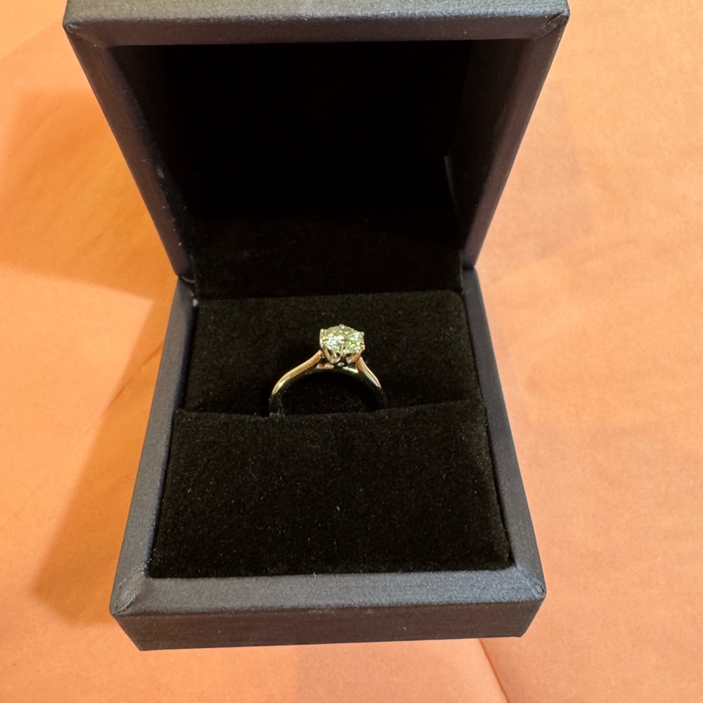 Platinum Moissanite High Energy Ring, New Cosmec Energy Bright Your Time Size5.5